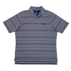 Fairway & Greene Polo Shirt Mens XL Extra Large Blue Striped Performance Golf